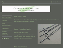 Tablet Screenshot of organicrustcreation.com